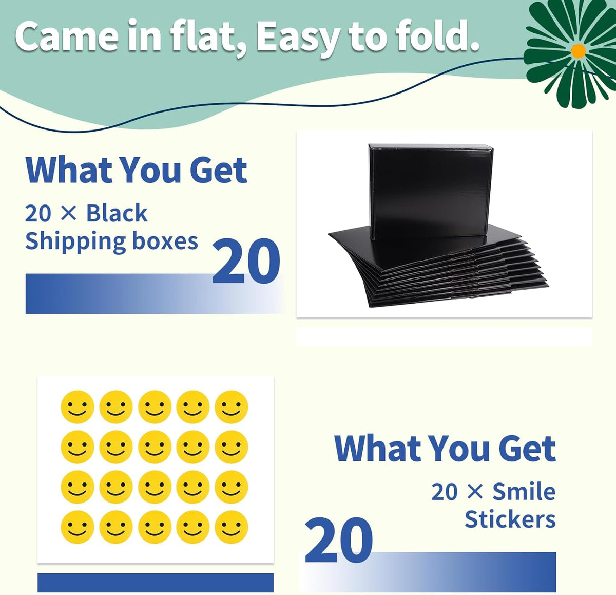 12x9x4 Black Shipping Boxes 20 Pack, Large Cardboard Mailer Boxes for Small Business Shipping Packaging