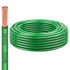 8 AWG THHN Stranded Bare Copper Wire 50FT Green Grounding Wire, Electrical Wire, 600V Rated Building Wire, Ideal for Panel Wiring, Grounding, Lighting Circuits, Control Systems