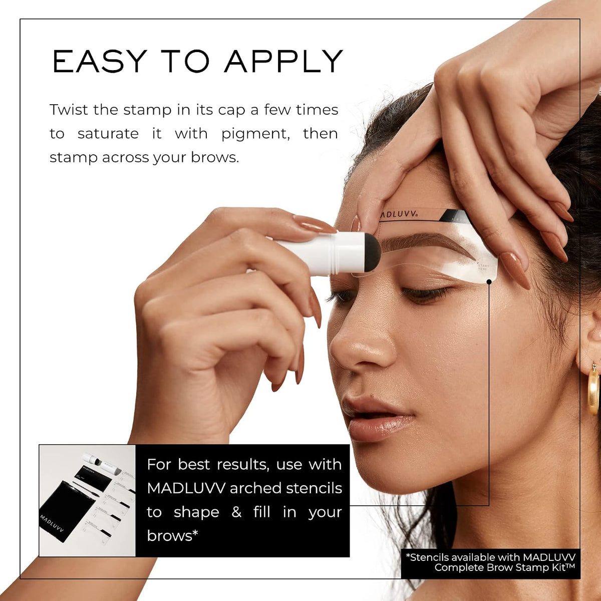Brow Stamp Refill for Sparse Brows & Root Touch Up (Medium Brown)