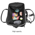 Black Gray Bats Diaper Bag Travel Backpack Large Capacity Multi-Function Zipper Casual Travel Backpacks for Mom Dad