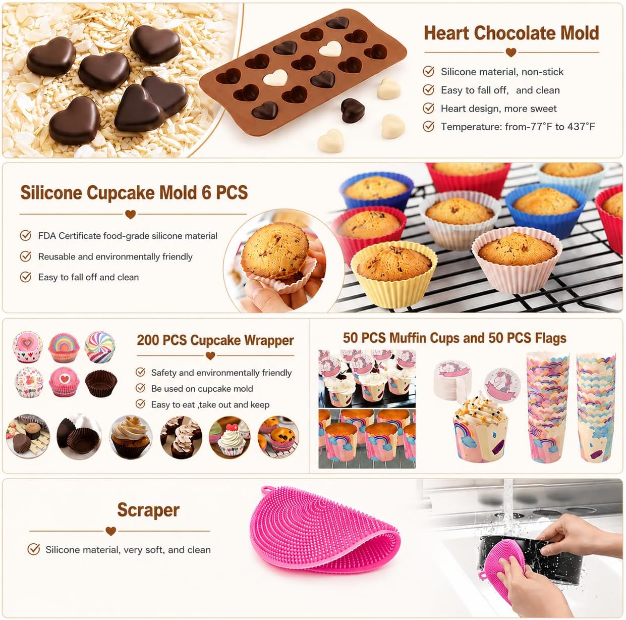 Cake Decorating Kits 567 PCS Baking Set with Springform Pans Set, Rotating Turntable, Decorating Tools, Cake Baking