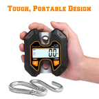 Hanging Scale 440lb/200kg, Mini Crane Scale, Snap-Fit Lifting Ring