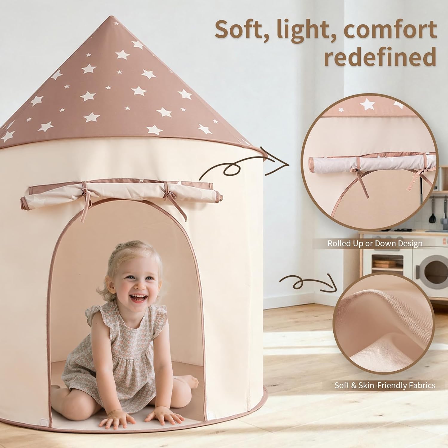 Kids Tent with Crawl Tunnel: Ball Pit for Toddlers - Ball Pit Tunnels for Young Children - Pop Up Baby and Toddler