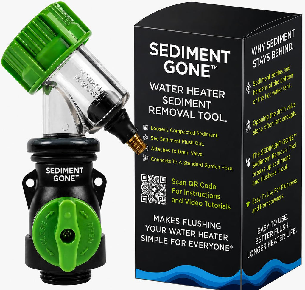 The Original Sediment Gone Water Heater Flush Kit & Sediment Removal Tool