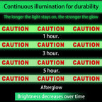 Glow in The Dark Caution Tape Roll 2inx32.8ft Warning Tape Halloween Decor