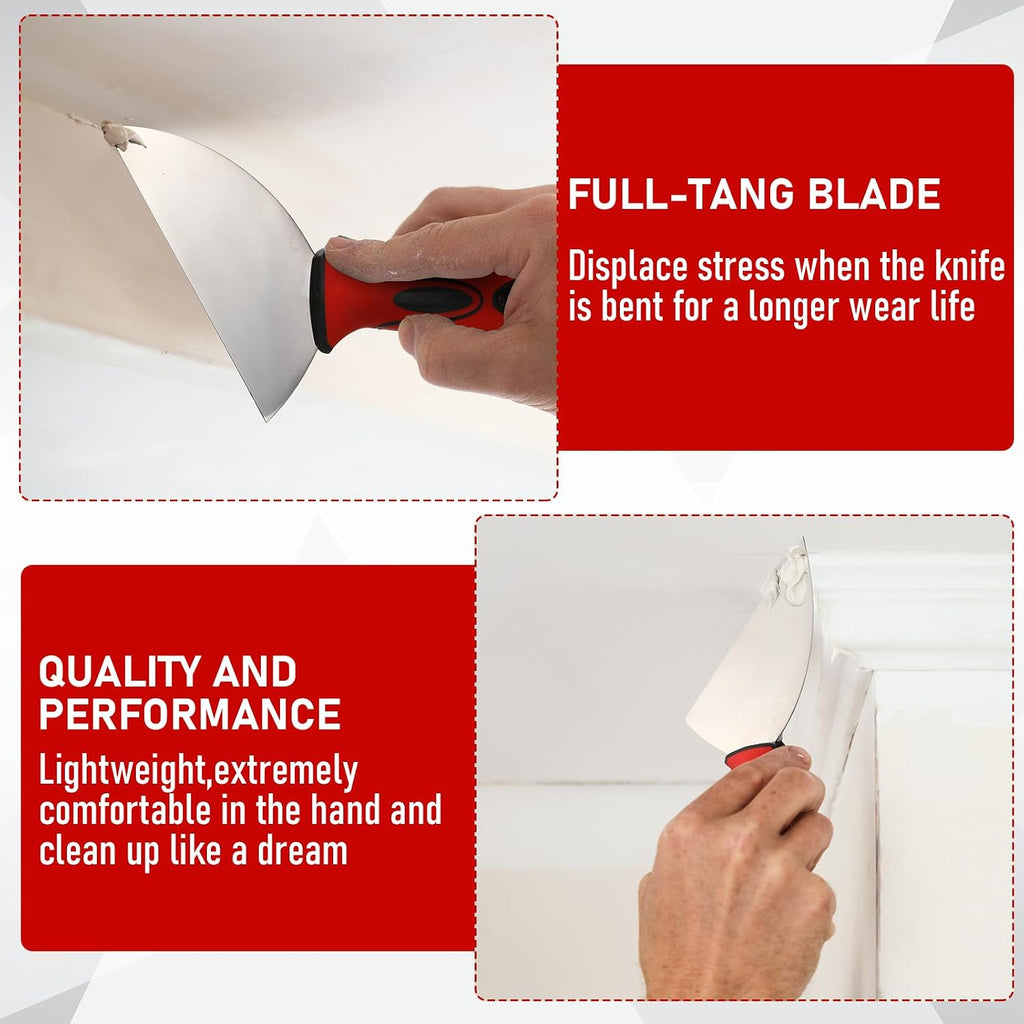 6" Clipped Drywall Pointing Knife Metal Hammer End Professional Finishing Tools High-quality Drywall Knife for Work