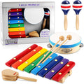 Kids Musical Instruments Montessori Wooden Toys for Toddlers,Percussion Instruments Set for Kid Preschool Educational