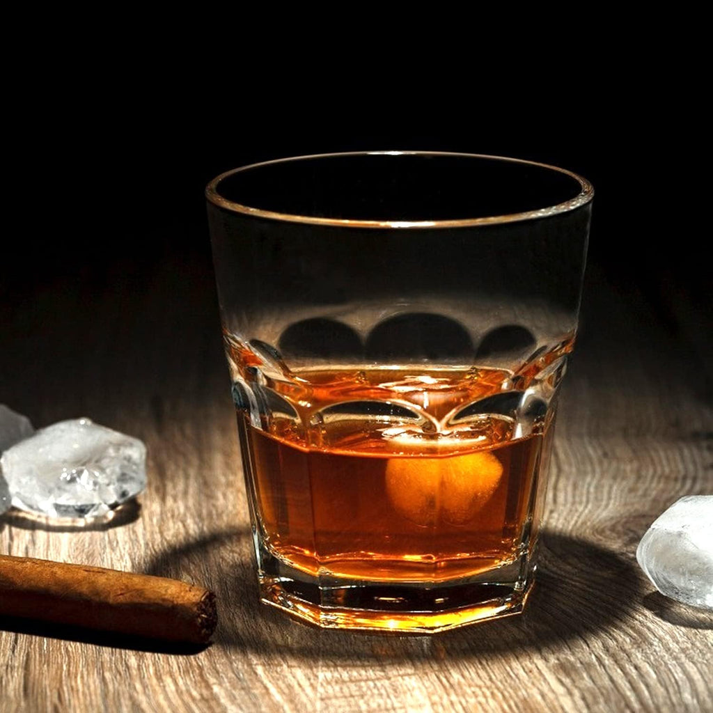 4.5oz Rock Bar Stackable Beverage Glasses – Set Of 8 Drinking Glasses