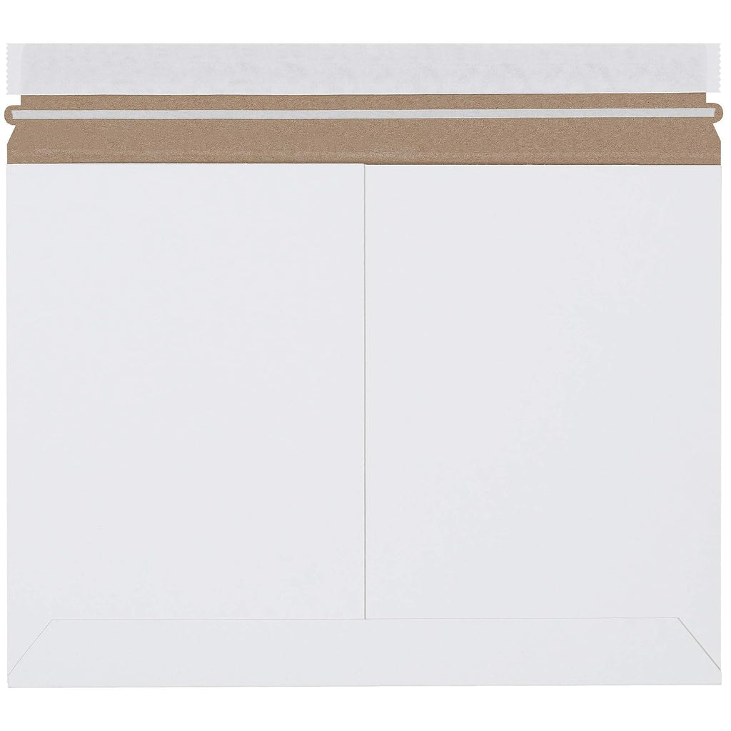 12 1/4 x 9 3/4" White Side Loading Stayflats Lite Mailers