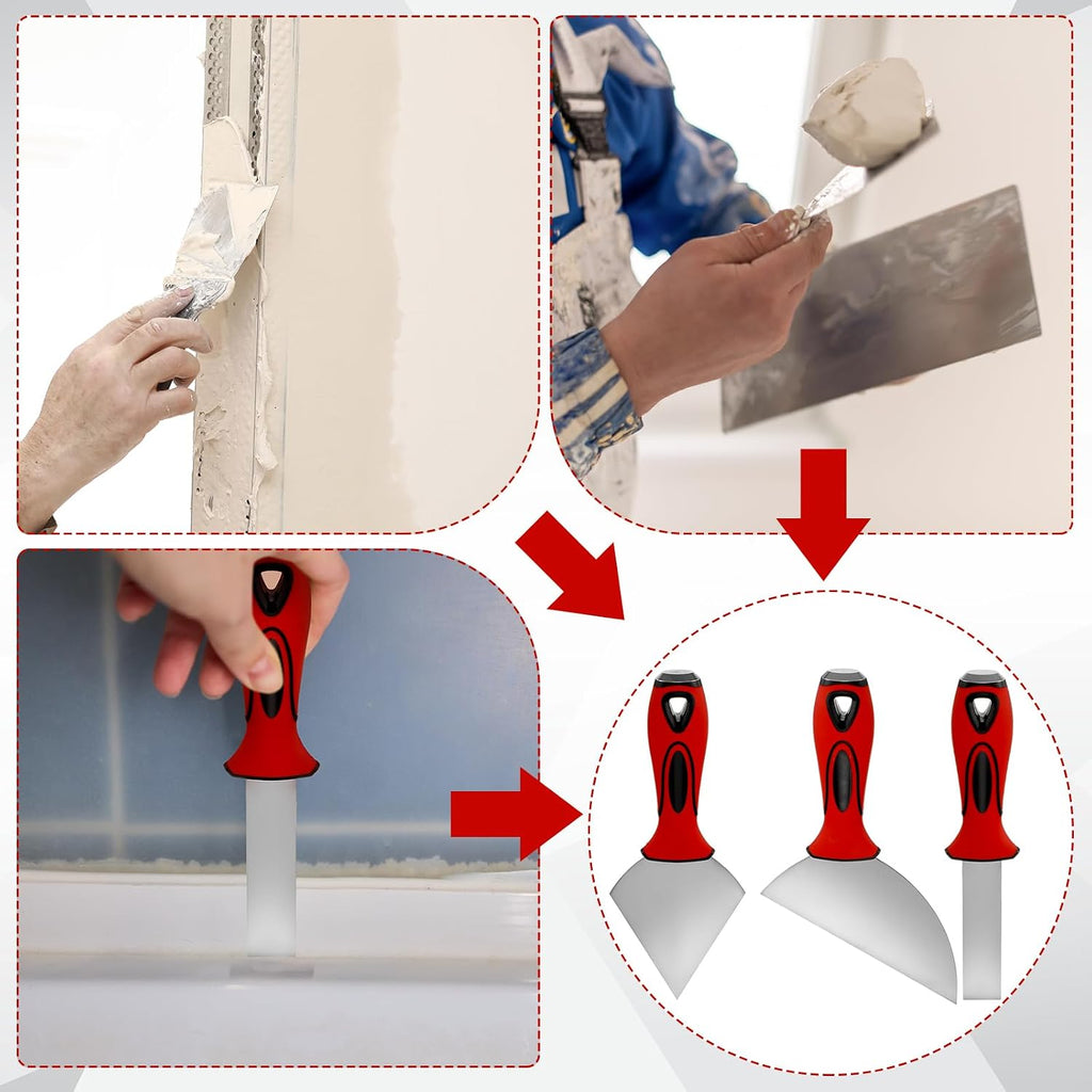 6" Clipped Drywall Pointing Knife Metal Hammer End Professional Finishing Tools High-quality Drywall Knife for Work