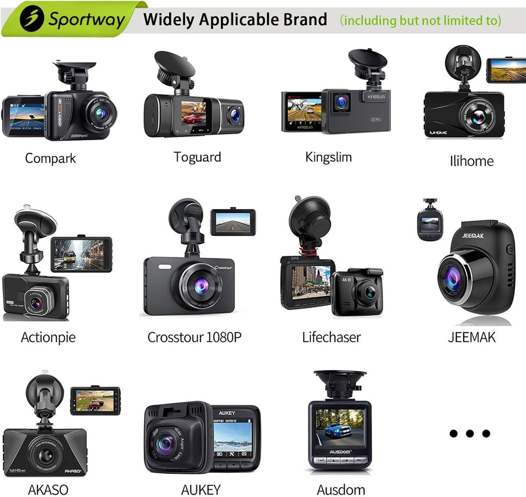 S80 Dash Cam mount, Dash Cam Mirror Mount Holder with 16pcs Joints for Rove APEMAN CHORTAU Roav Nexar iiwey YI Z-Edge