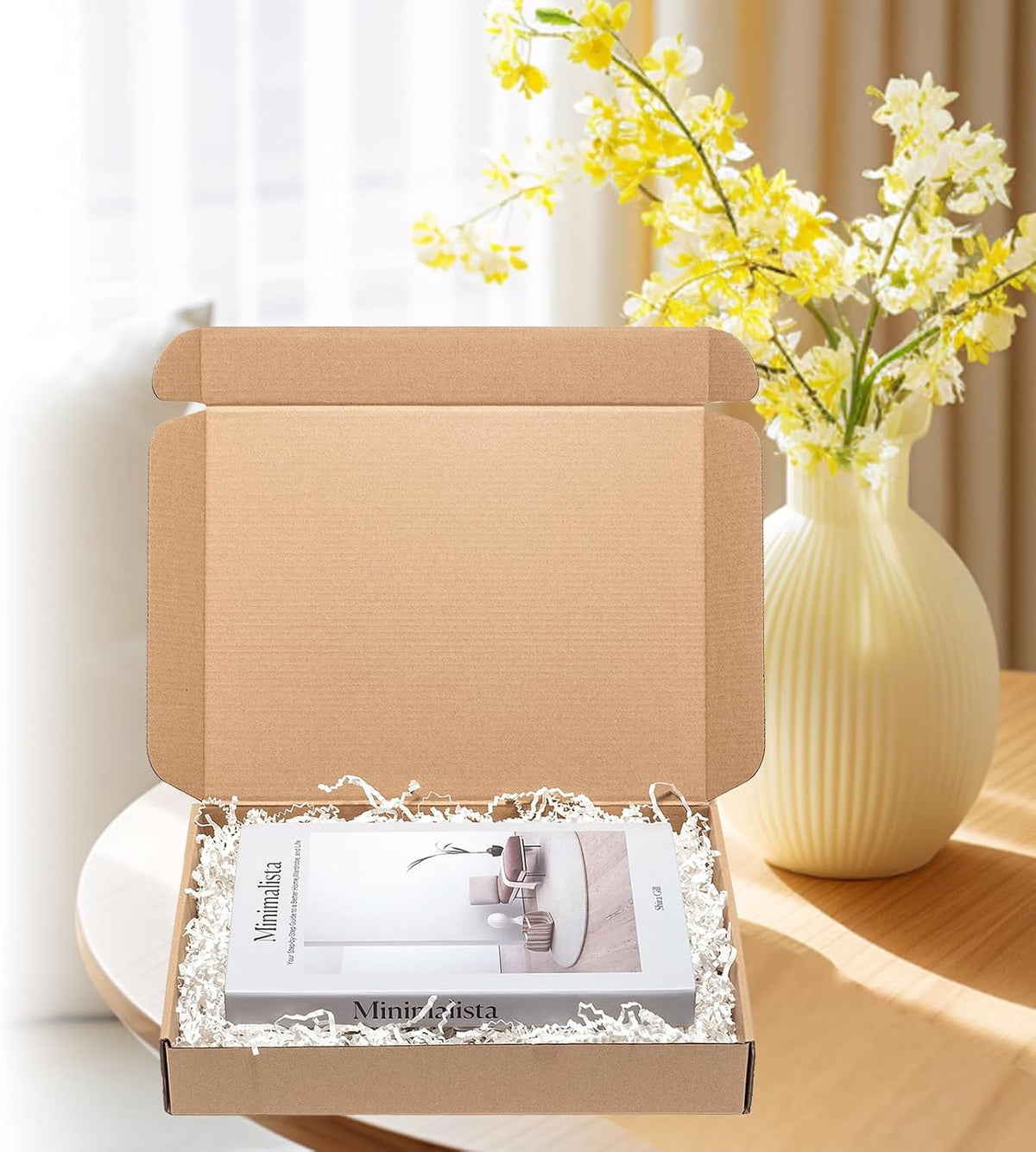 Brown Shipping Boxes 13x10x2" 25 Pack - Corrugated Cardboard Box Mailers for Small Business, Kraft Medium Literature