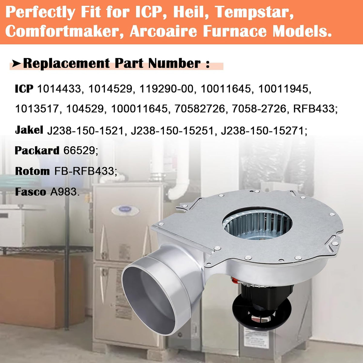 1014433, 1014529 Inducer Motor for ICP Heil Tempstar Arcoair Furnace Parts