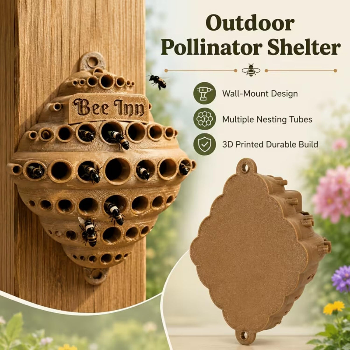 3D Printed Bee Houses for The Garden 2027 New Mason Bee House for Outdoor