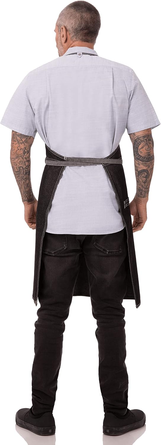 Bronx Bib Apron with Scoop Neck