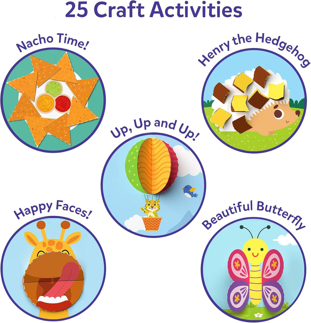 Scissor Skills Activity Book - Snip Snip, 25 Cutting Activities for Preschoolers, Felt Craft Kit, 2 Child-Safe