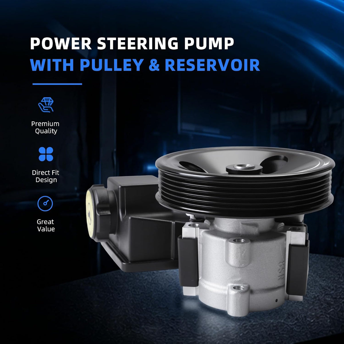 Power Steering Pump w/Reservoir & Pulley for Jeep Grand Cherokee