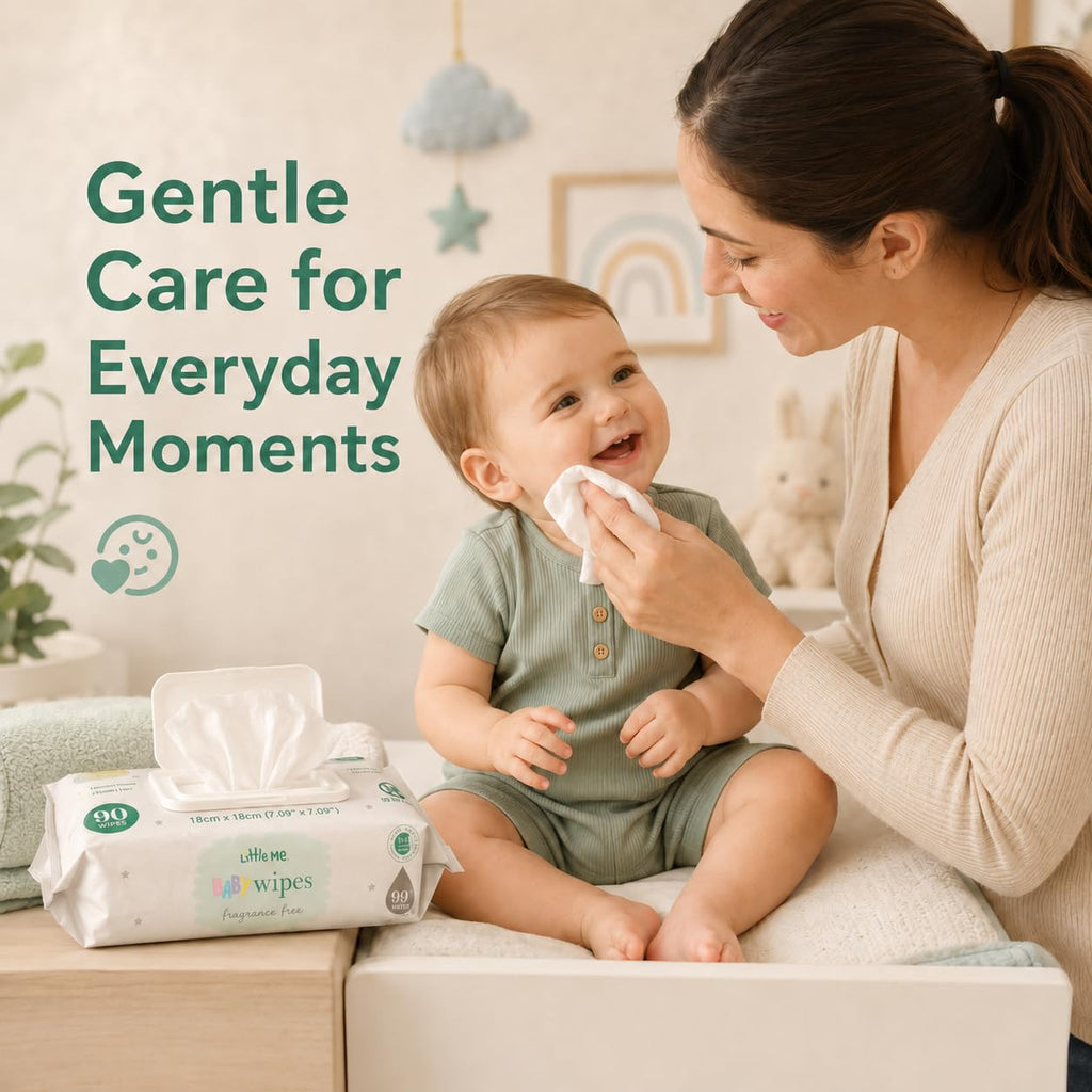 Baby Wipes, 270 Count (3 Packs of 90) – 99% Water, Alcohol Free, Paraben Free, Hypoallergenic, 4-in-1 Sensitive Skin