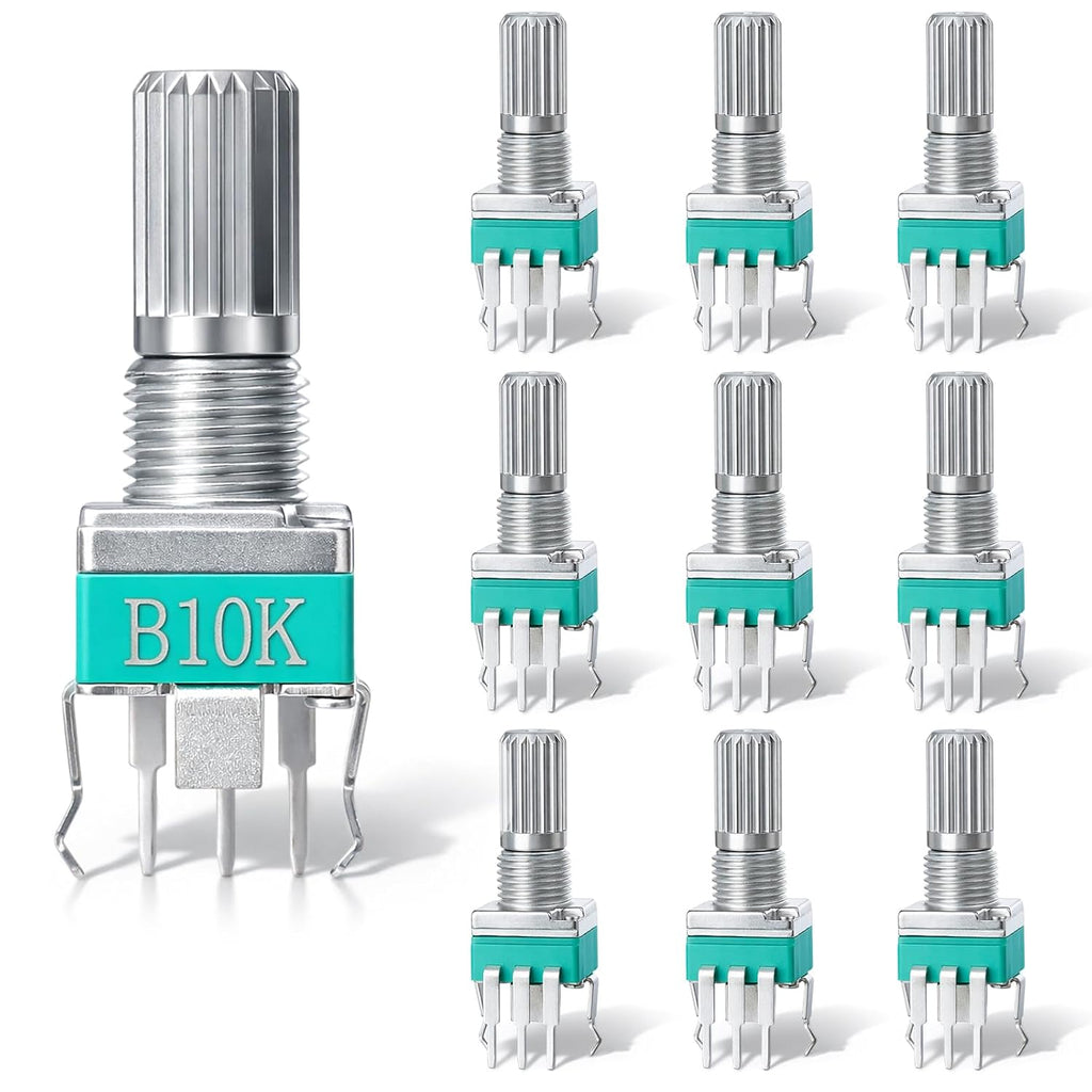 10 Pcs B10K Potentiometer Variable Resistor RK097 15mm Shaft