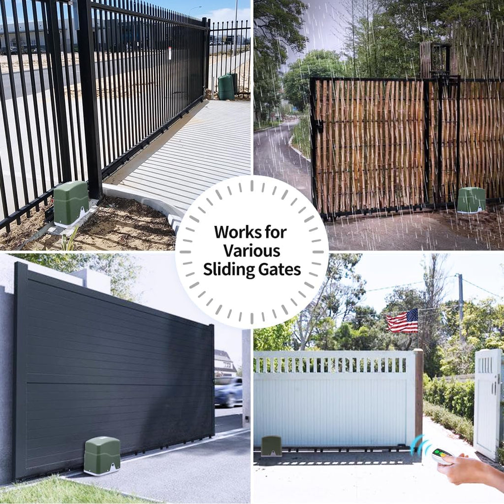 RK700T Automatic Sliding Gate Opener Rack Drive Electric Gate Motor for Heavy Driveway Slide Gates Up to 1600 Pounds