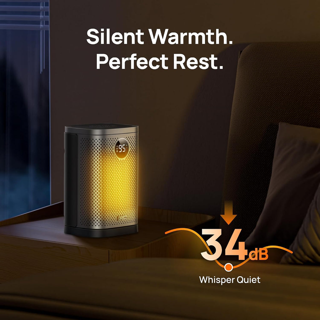 Space Heater for Indoor, Portable Heater, 1500W Compact Ceramic Convection Electric Space Heater,70°Oscillating