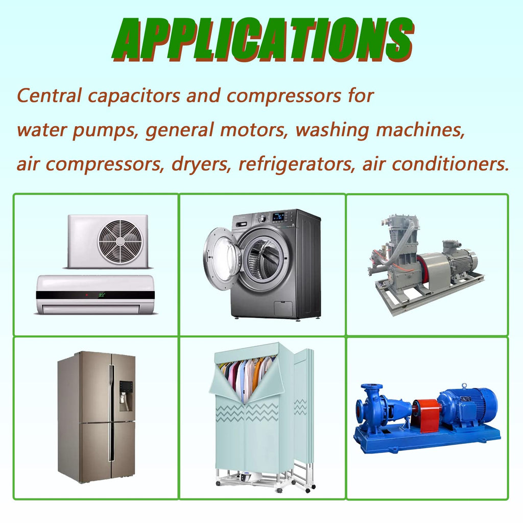 88-108 MFD 165VAC Round Start Capacitor 50/60 Hz AC