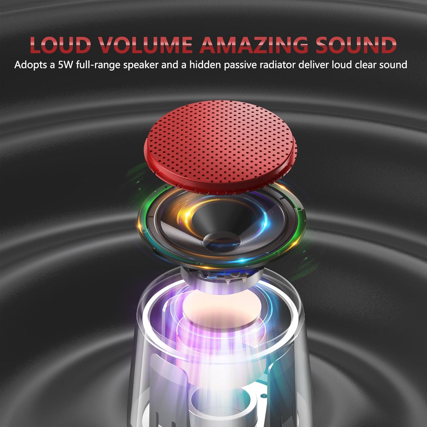Small Bluetooth Speaker, Waterproof Mini Portable Wireless Speaker, Punchy Bass Rich Audio Stereo Pairing, Handheld