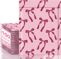 Bubble Mailers 6x10" Padded Envelopes 100 Pack Pink Bows