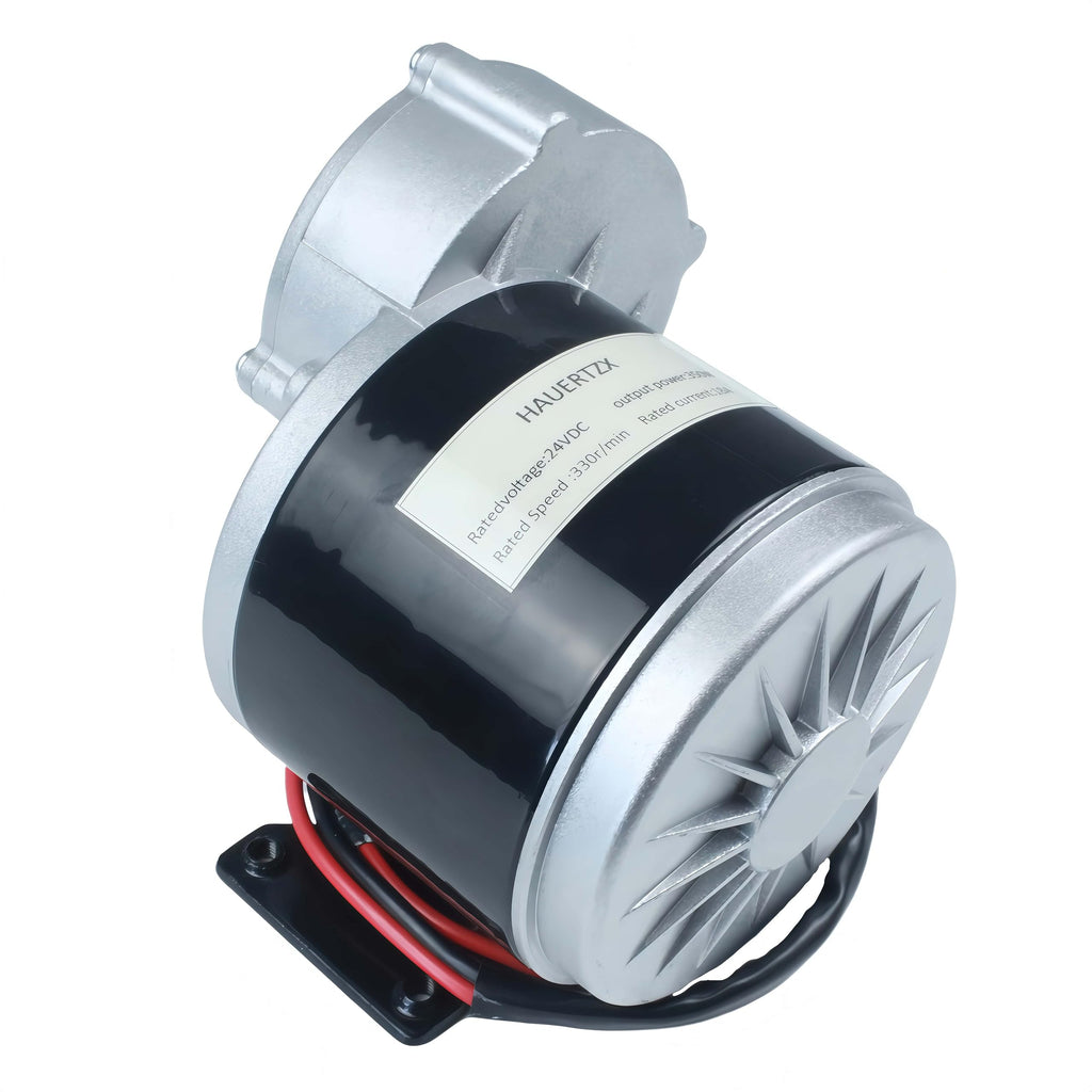 24V 350W Gear Reduction Electric Motor with 9 Tooth Sprockets for Small Electric Vehicles, Mopeds, Mini Bikes, E Scooter, Wheelchairs, Massagers and Mowers (24V 350W)