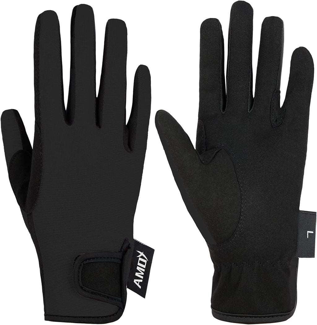 Kids Horse Riding Gloves Breathable Children Equestrian Horseback Anti-Slipping Boys & Girls Youth Outdoor Biking