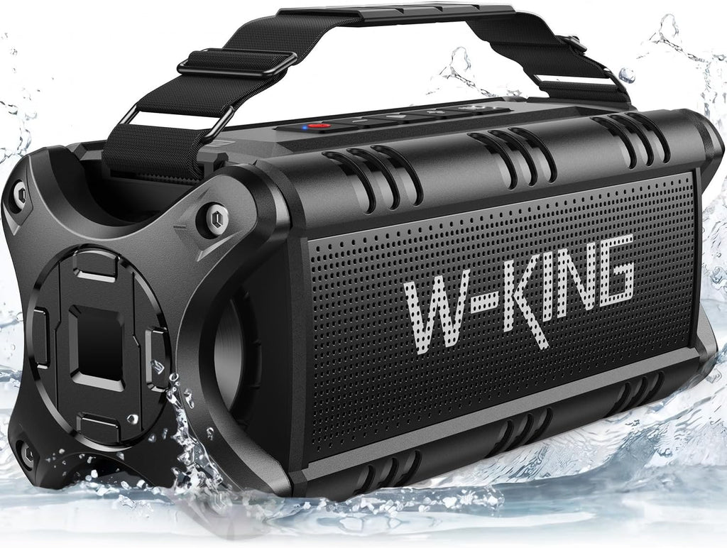 Bluetooth Speaker, 90W(Max) Loud IPX6 Waterproof Portable Speaker, 50W Deep Bass/40H/EQ/TF/AUX, 105dB Rugged Large