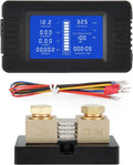 DC Multifunction Battery Monitor Meter with Shunt,0-200V,0-500A, LCD Display Digital Current Multimeter Voltmeter