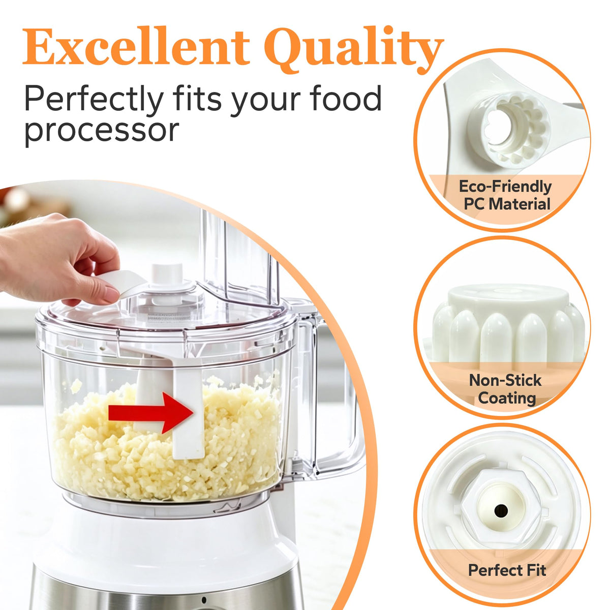70733J 70730 Bowl Scraper Blades Replace for Hamilton Beach Food Processor