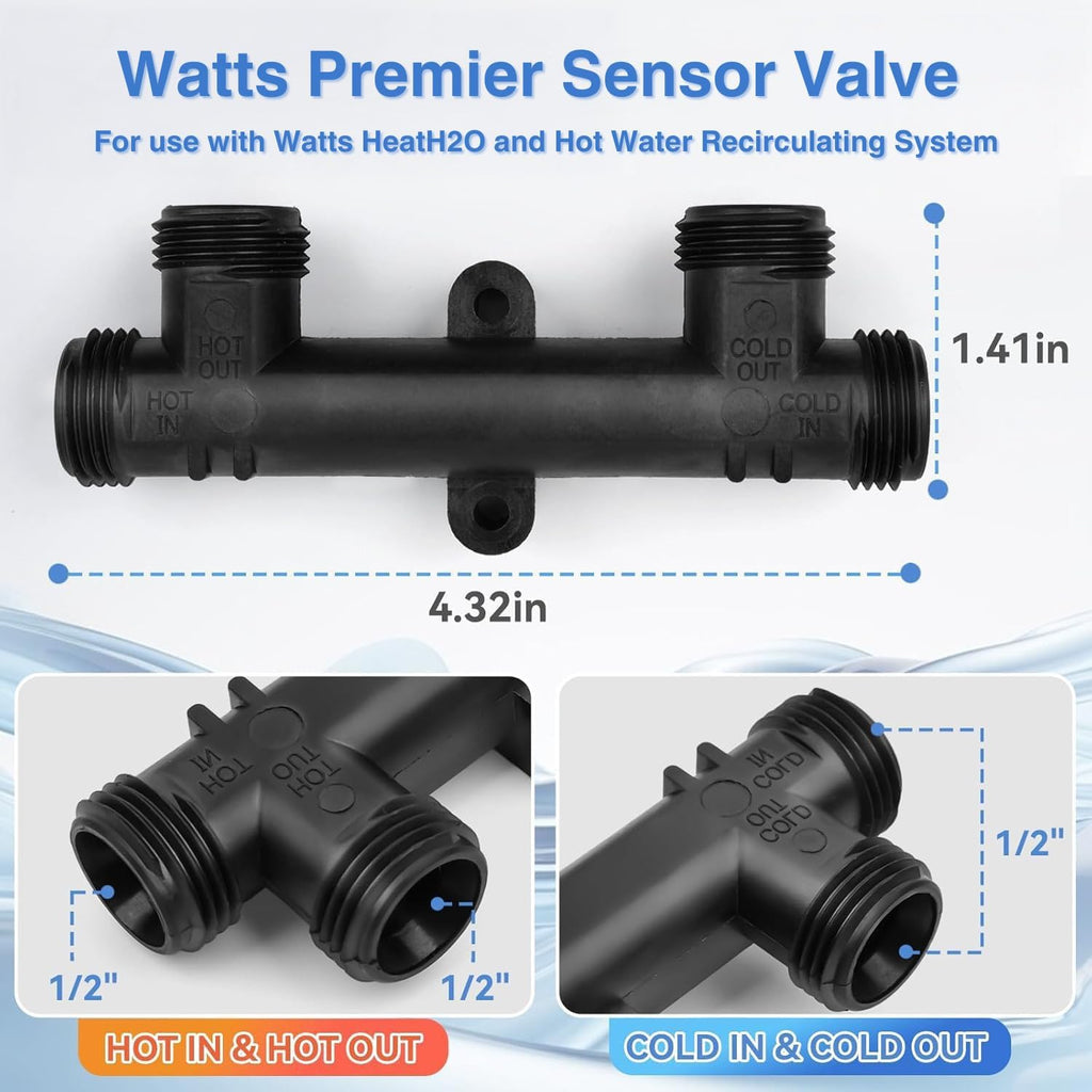 Watts Premier Replacement Sensor Valve for 500800 500805 Recirc Pump