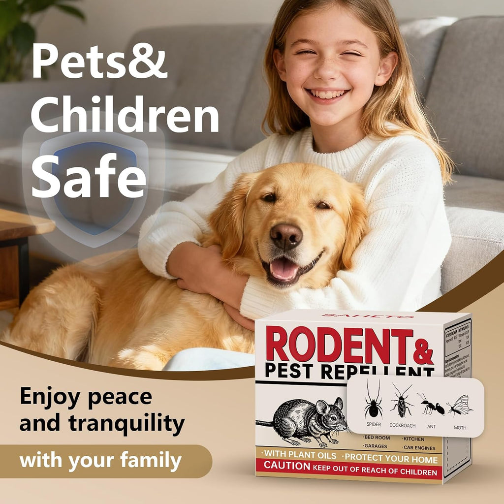 Mouse Repellent 36 Balls, Peppermint Rodent Repellent for Indoor & Outdoor Use, Long-Lasting Safe Mice Deterrent