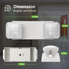 FREELICHT 4 Pack Emergency Lights for Business, Square Heads, 90min Battery