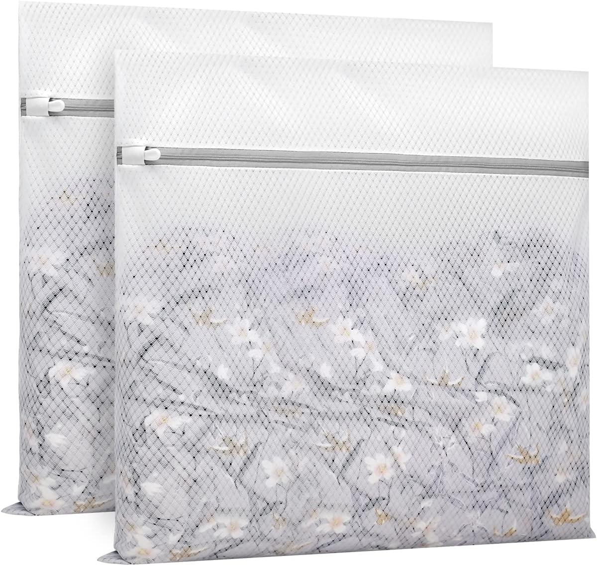 2Pcs Durable Diamond Mesh Laundry Bags for Delicates 24 x 24 Inches | (2 XX-Large)