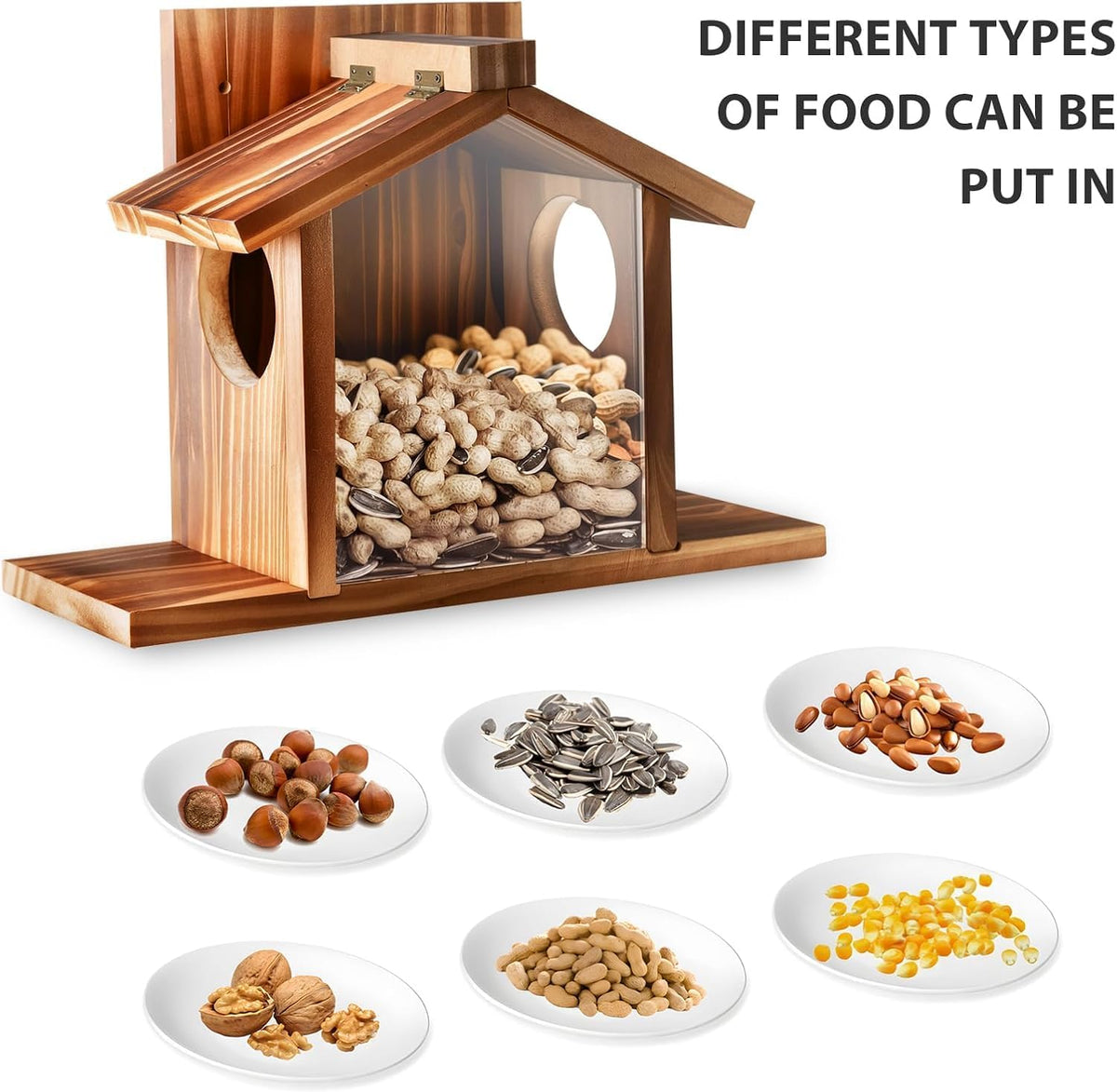 Squirrel Feeders for Outside, Squirrel House for Outdoor - Chipmunk Feeder, Squirrel Food for Backyard Squirrels Hold