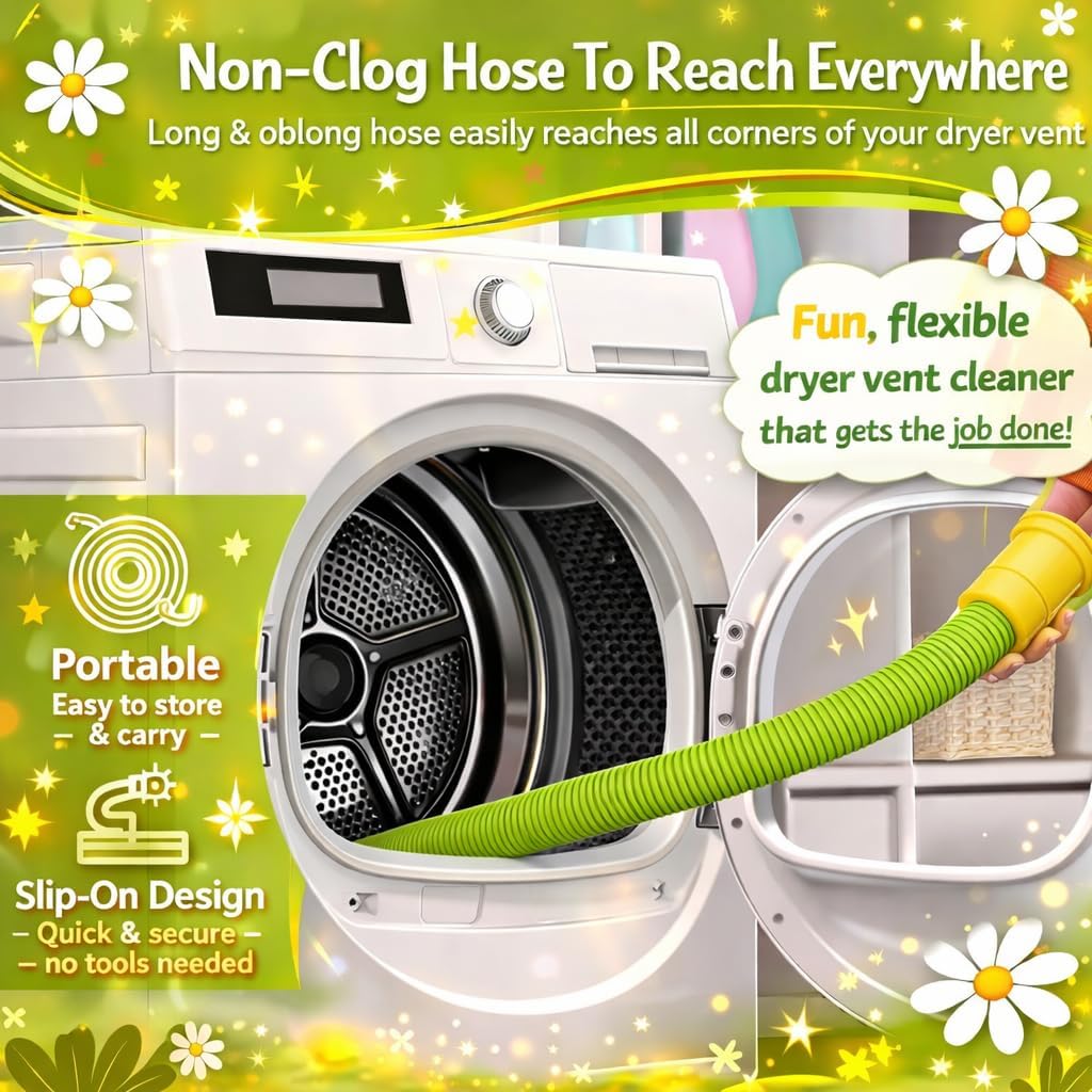 Dust Daisy Slip-On Dryer Vent Cleaner Kit, 30" Long