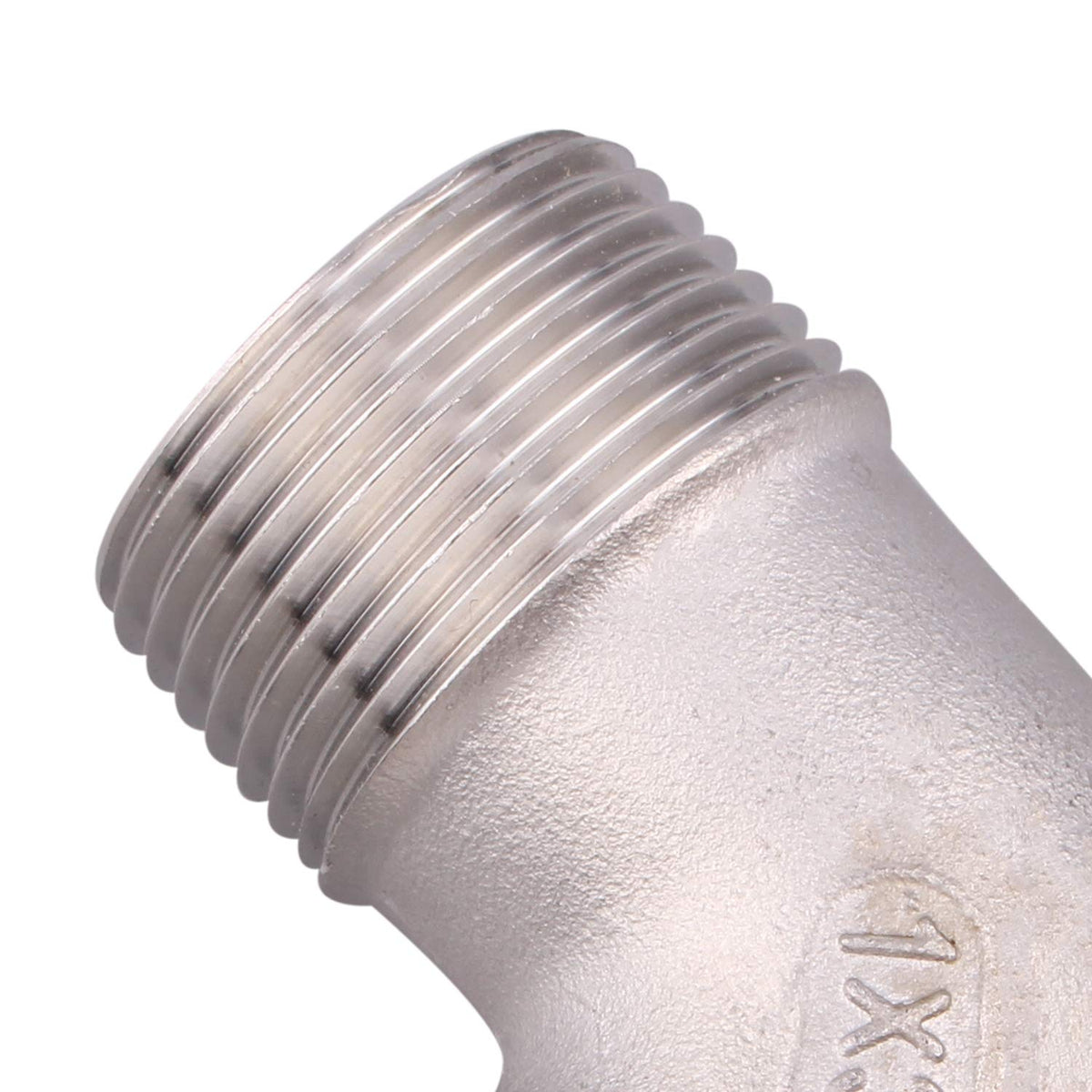 DERNORD 1 1/4" Hose Barb x 1" Male NPT Stainless Steel 90 Degree Elbow- Home Brew Pipe Fitting
