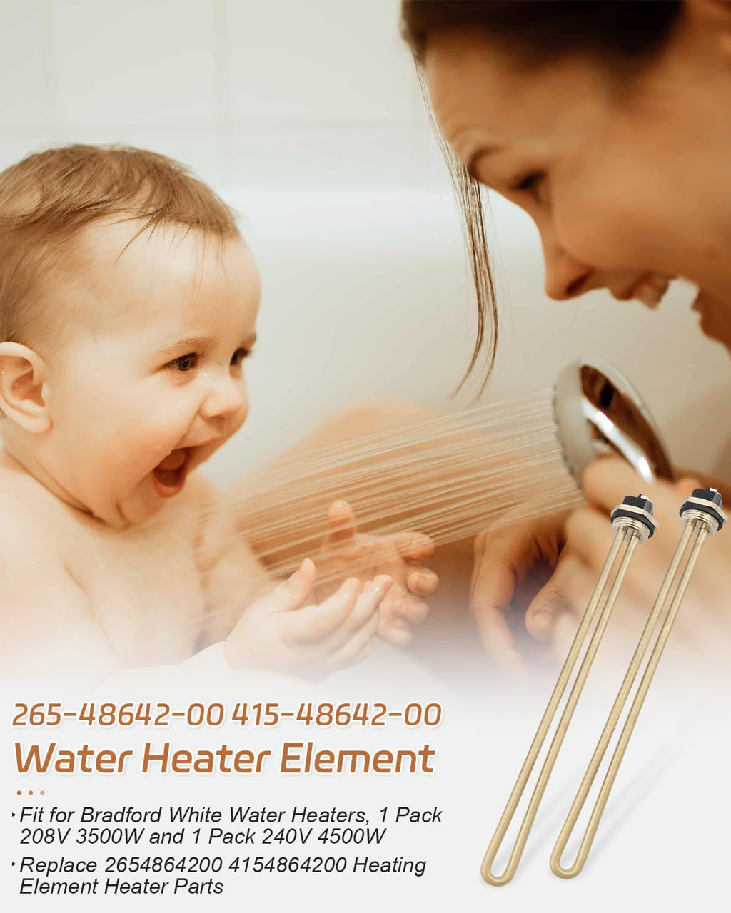 Water Heater Element Fit for Bradford White #265-48642-00 415-48642-00