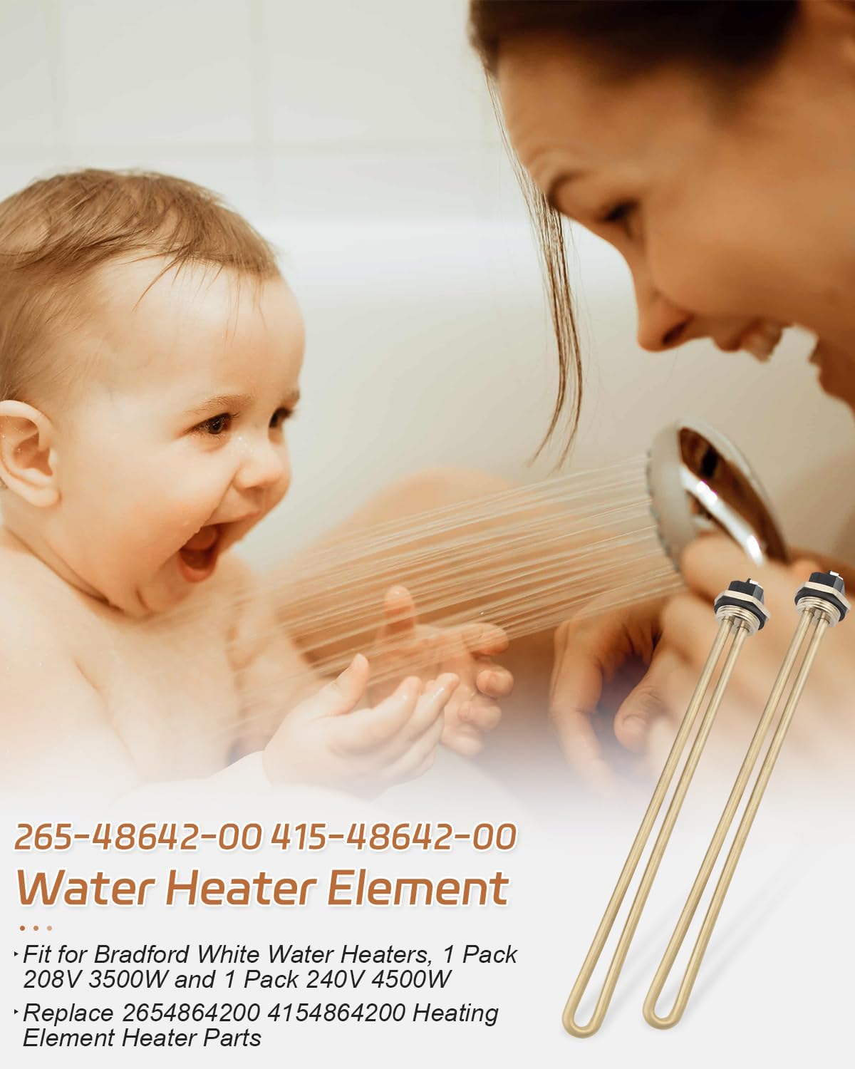 Water Heater Element Fit for Bradford White #265-48642-00 415-48642-00