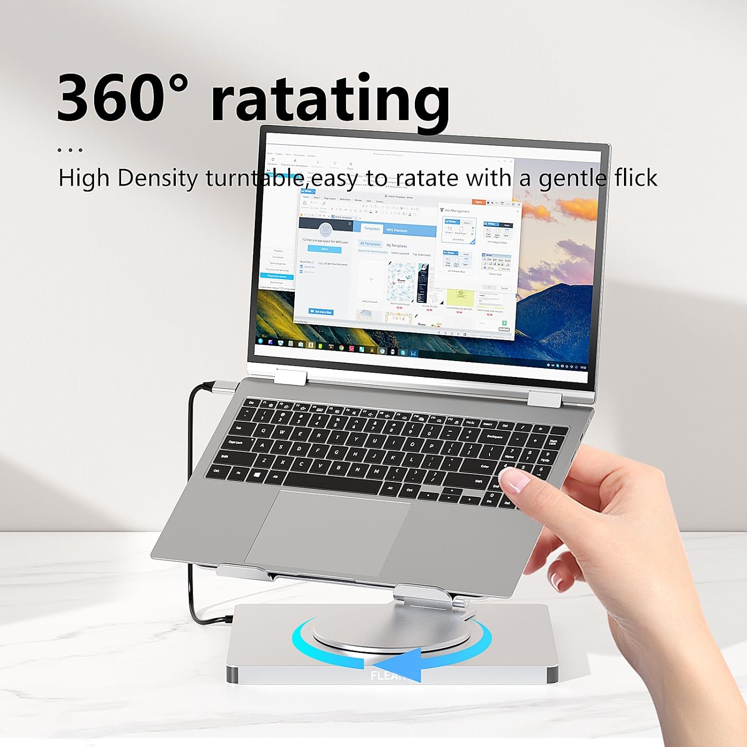 10 in 1 Laptop Docking Station Stand for MacBook Pro/Air/Surface/Dell/HP/Lenovo, Mac Type-C Hub with 4K HDMI, USB