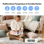 WiFi Thermometer Hygrometer, Mini Temperature Humidity Sensor 4 PCS