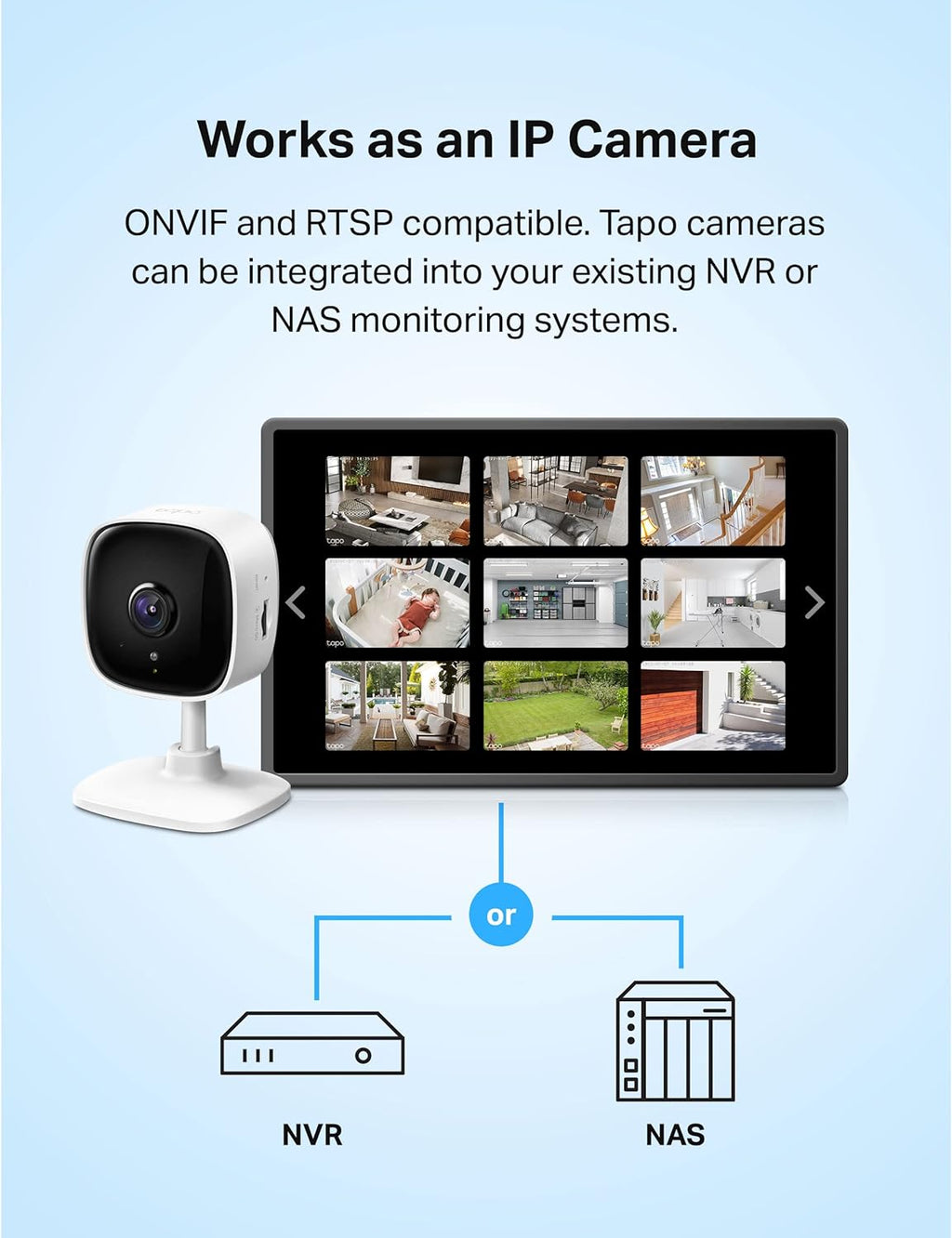 TP-Link Tapo 1080P Indoor Security Camera for Baby Monitor, Dog Camera w/Motion Detection, 2-Way Audio Siren, Night