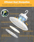 200W UFO LED High Bay Light 0-10V Dimmable High Bay LED Light White