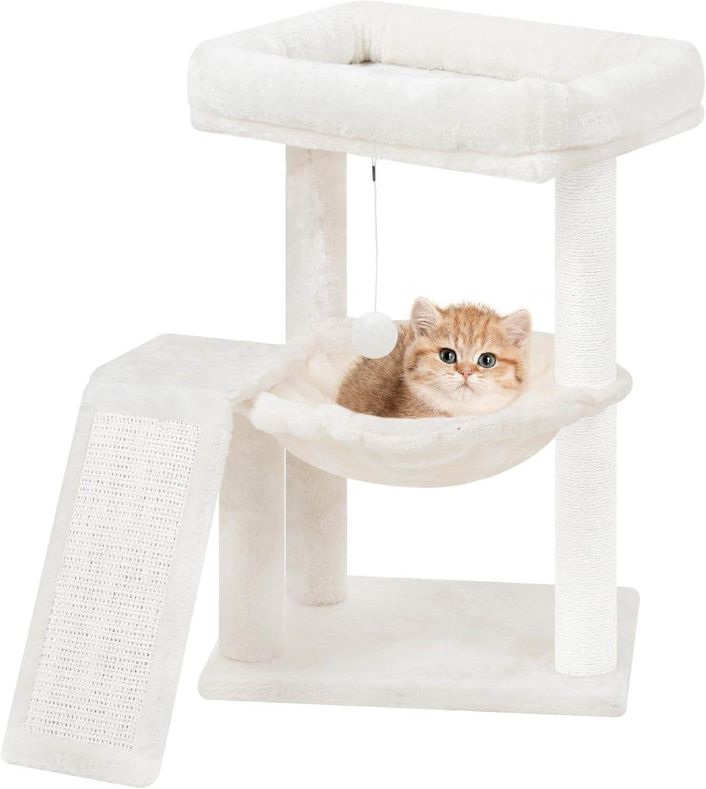 YOUPET Cat Tree with Cat Scratching Post for Indoor Cats, Cat Tower with Scratching Board and Playful Toy Balls, Cat