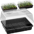 Thick Plastic 3-Set Strong Seed Starter Trays with 5" Humidity Domes