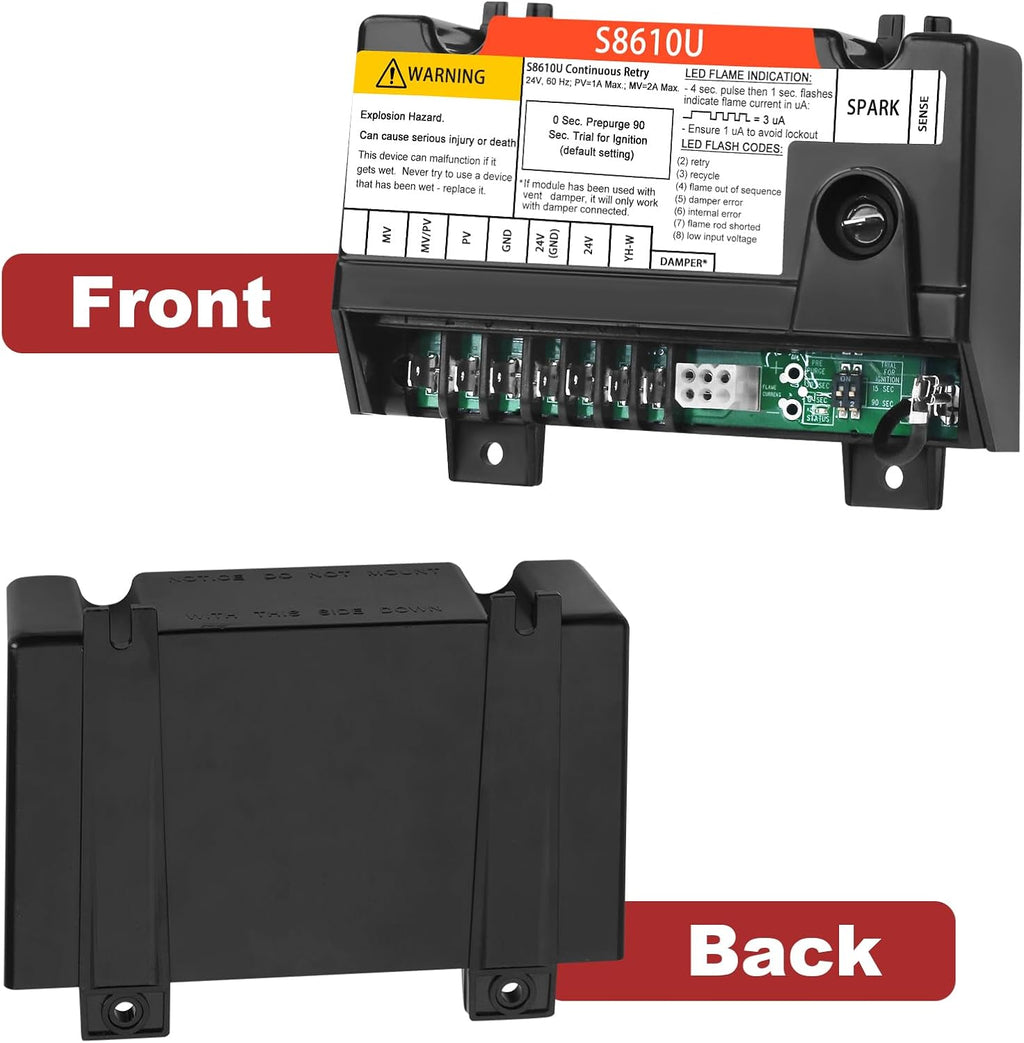 S8610M3009 S8610U Furnace Control Board Module Replacement for Honeywell Compatible with S8610U3009 S8610U1003, Intermittent Pilot Module for Furnace/Boiler