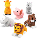 Savanna Mold Free Bath Toys, 6 Pack | Sealed, No Hole Bath Toys Design Keeps Moisture Out | Soft, Squeezable & Float